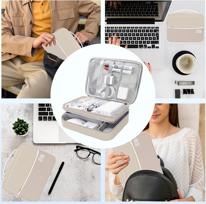 Electronics Organizer, Portable Cable Organizer Bags, Waterproof Electronic