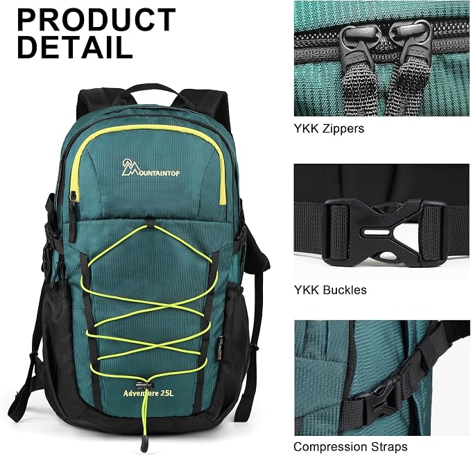 MOUNTAINTOP Hiking Backpack, 25L Camping Backpack, Men Women Hiking Daypack