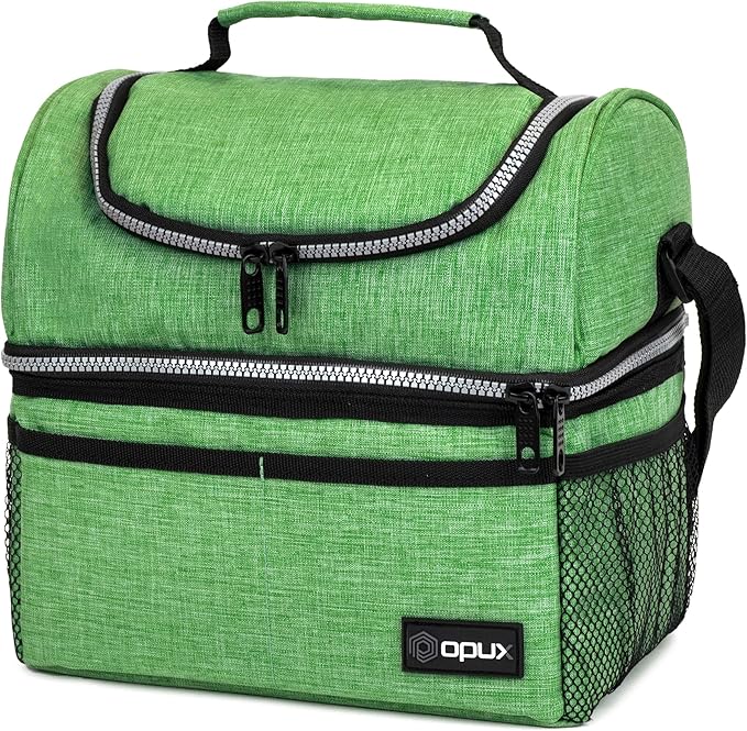 OPUX Lunch Box For Men Women, Insulated Large Lunch Bag Adult Work, Double