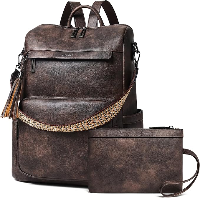 Shrrie Vegan Leather Laptop Backpack