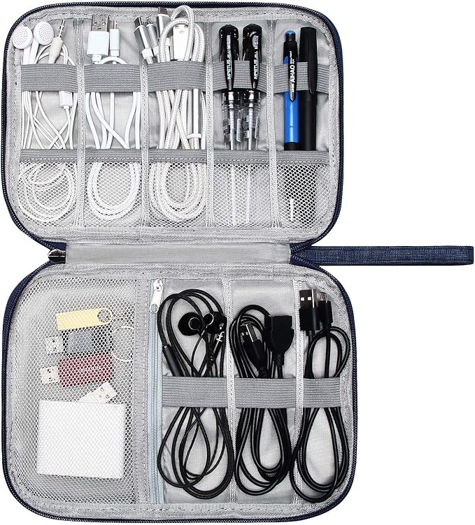 SELLYFELLY Travel Electronics Organizer Portable Cable Organizer Bag