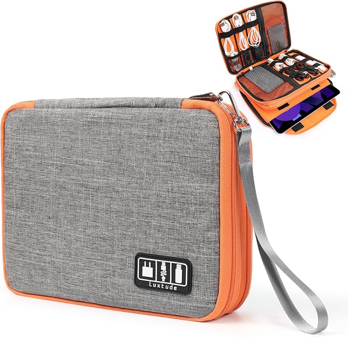 Luxtude Travel Cable Organizer Bag, Electronic Organizer Travel Case Large