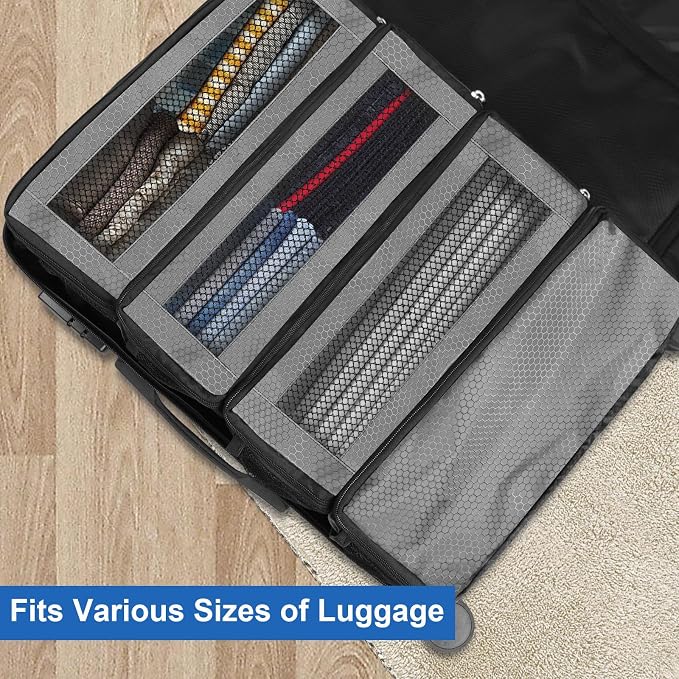 Suitcase Organizer, Travel Luggage Organizer Portable Hanging Travel Shelves