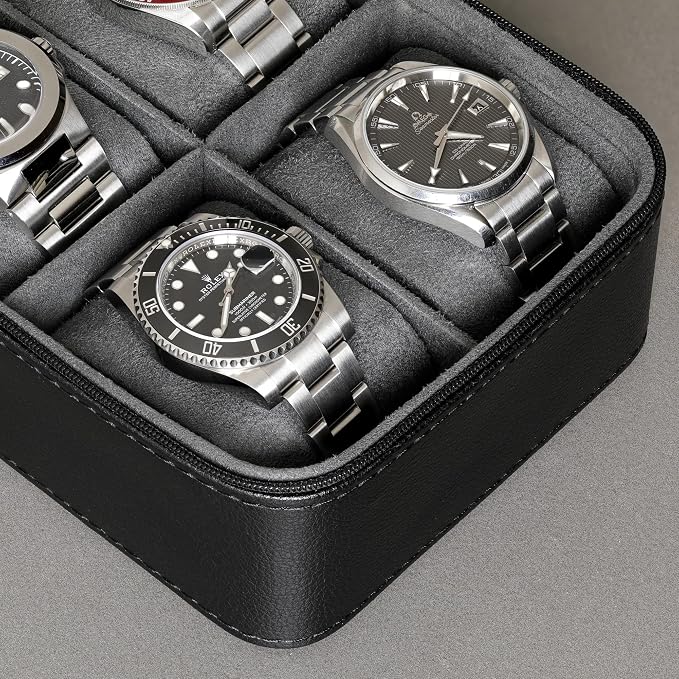 ROTHWELL 5 Watch Travel Case Storage Organizer
