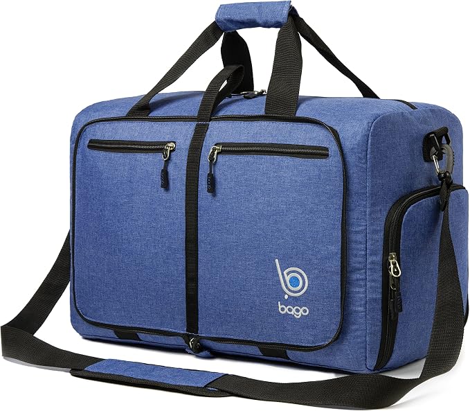 Bago Foldable Duffel Bags for Traveling Women & Men - 40L Sports Packable