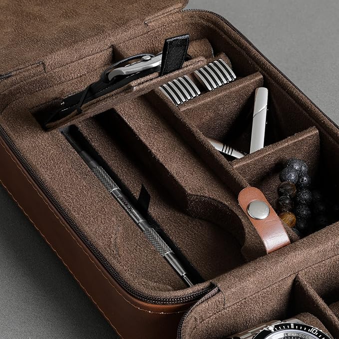 ROTHWELL 5 Watch Travel Case Storage Organizer