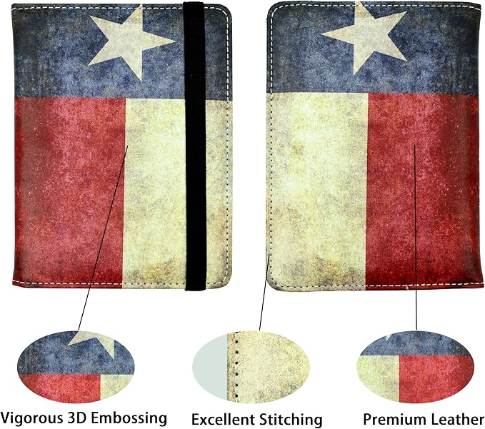 Texas Vintage Flag Passport Holder