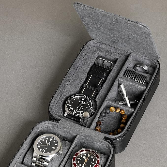 ROTHWELL 5 Watch Travel Case Storage Organizer