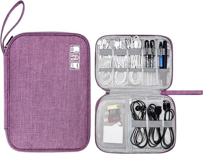 CILLA Travel Cord Organizer Case, Portable Waterproof Storage Bag