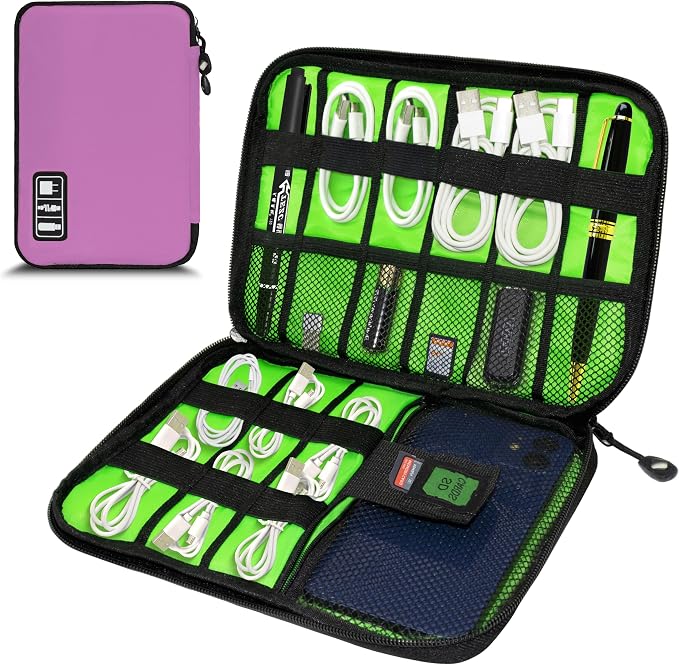 Electronics Organizer, Travel Cord Organizer Pouch, Portable Cable Organizer