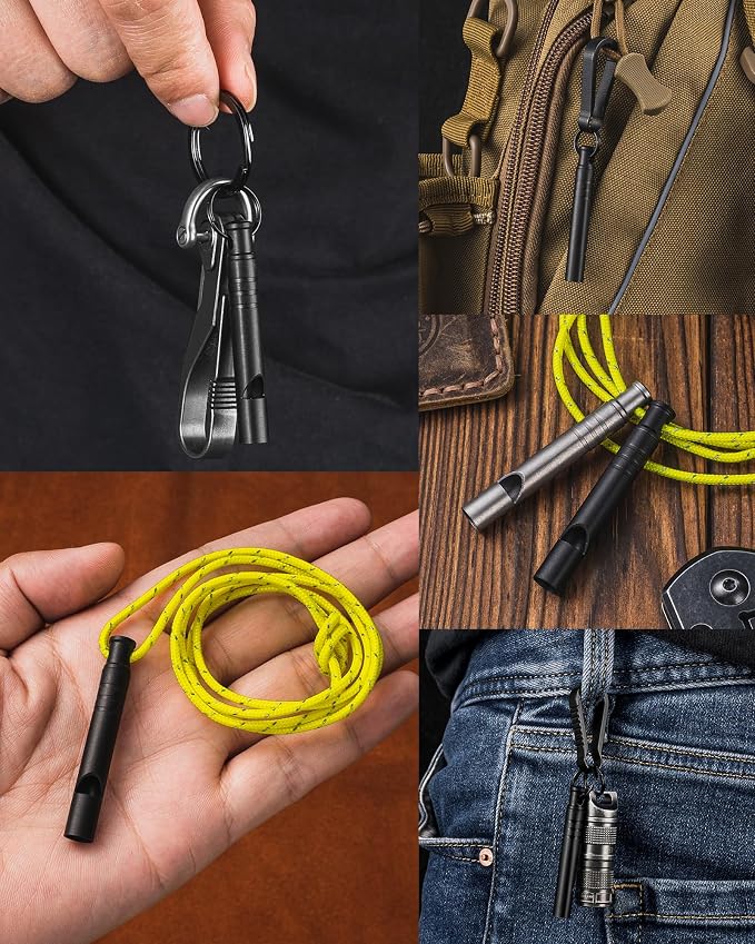 TISUR Titanium Emergency Whistle, 120db Safety Whistle