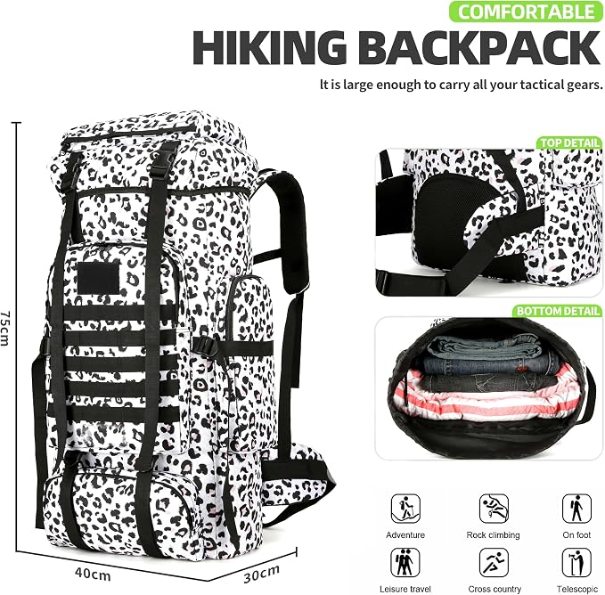 King'sGuard 70L Camping Hiking Backpack Tactical Backpack Military Molle