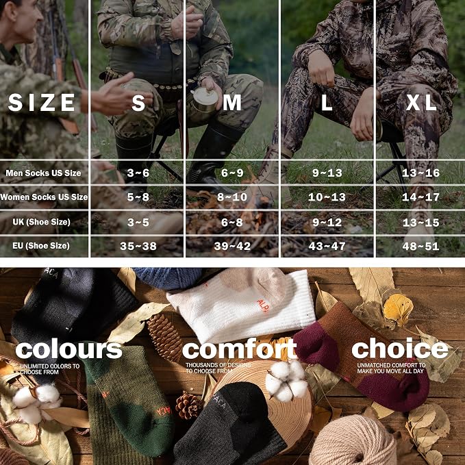 Alpaca Wool Hunting Socks 2 pairs