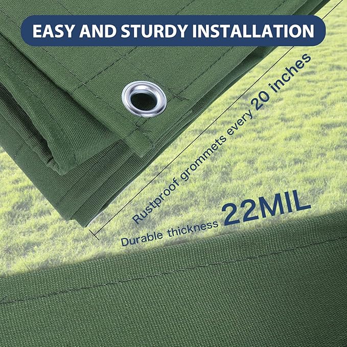 16’x20’ Canvas Tarps Heavy Duty Waterproof Tarpaulins
