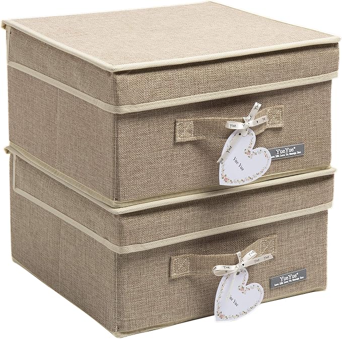 YueYue Foldable Fabric Closet Organizer Bins Box Storage