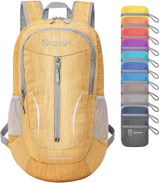 ZOMAKE 25L Ultra Lightweight Packable Backpack, Foldable Hiking Backpacks Water