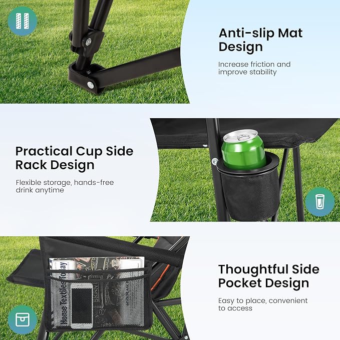 HIGH POINT SPORTS Oversized Folding Camping Chairs
