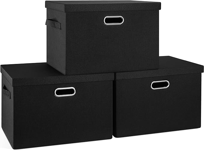 Large 17" 36 Quart Collapsible Stackable Storage Bins
