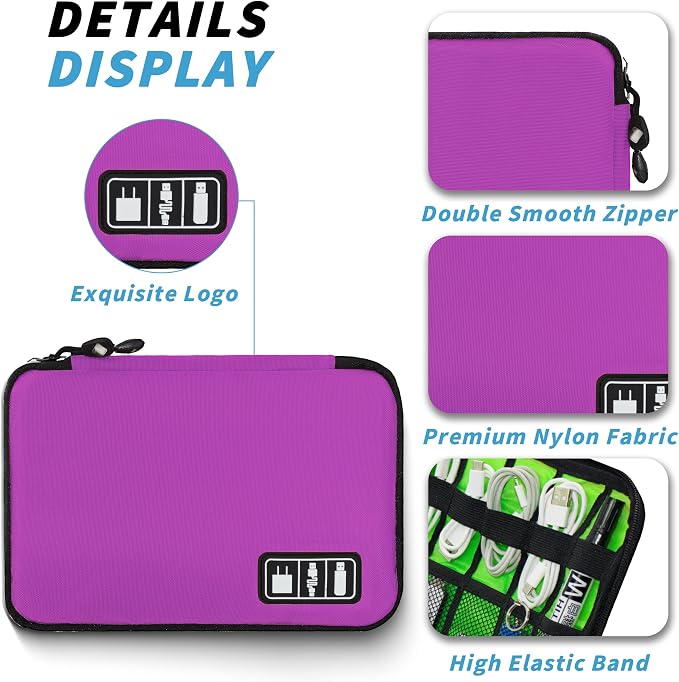 Electronics Organizer, Travel Cord Organizer Pouch, Portable Cable Organizer