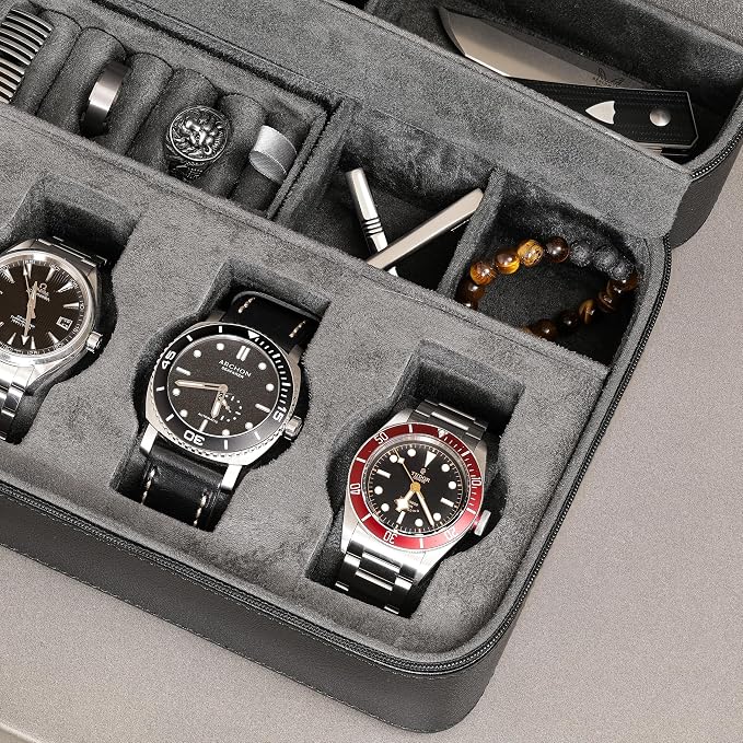 ROTHWELL 8 Watch Travel Case Storage Organizer
